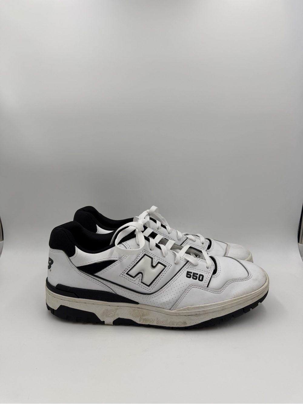 New Balance 550 BB550HA1 White Black Leather Sneakers Men’s Size 13
